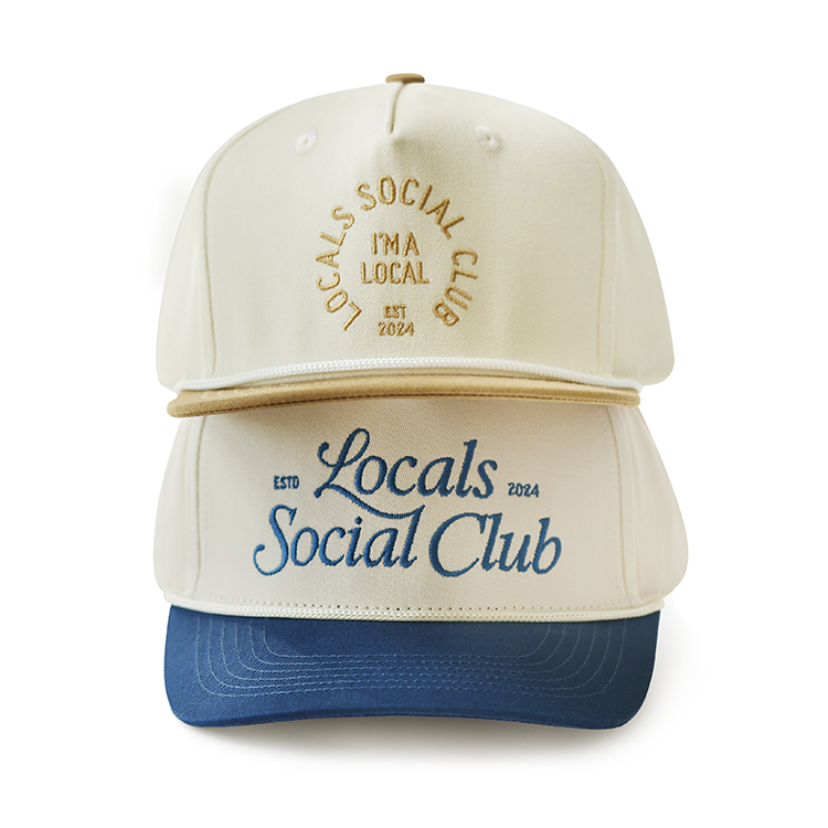 Pink Rope 5 Panel Baseball Cap