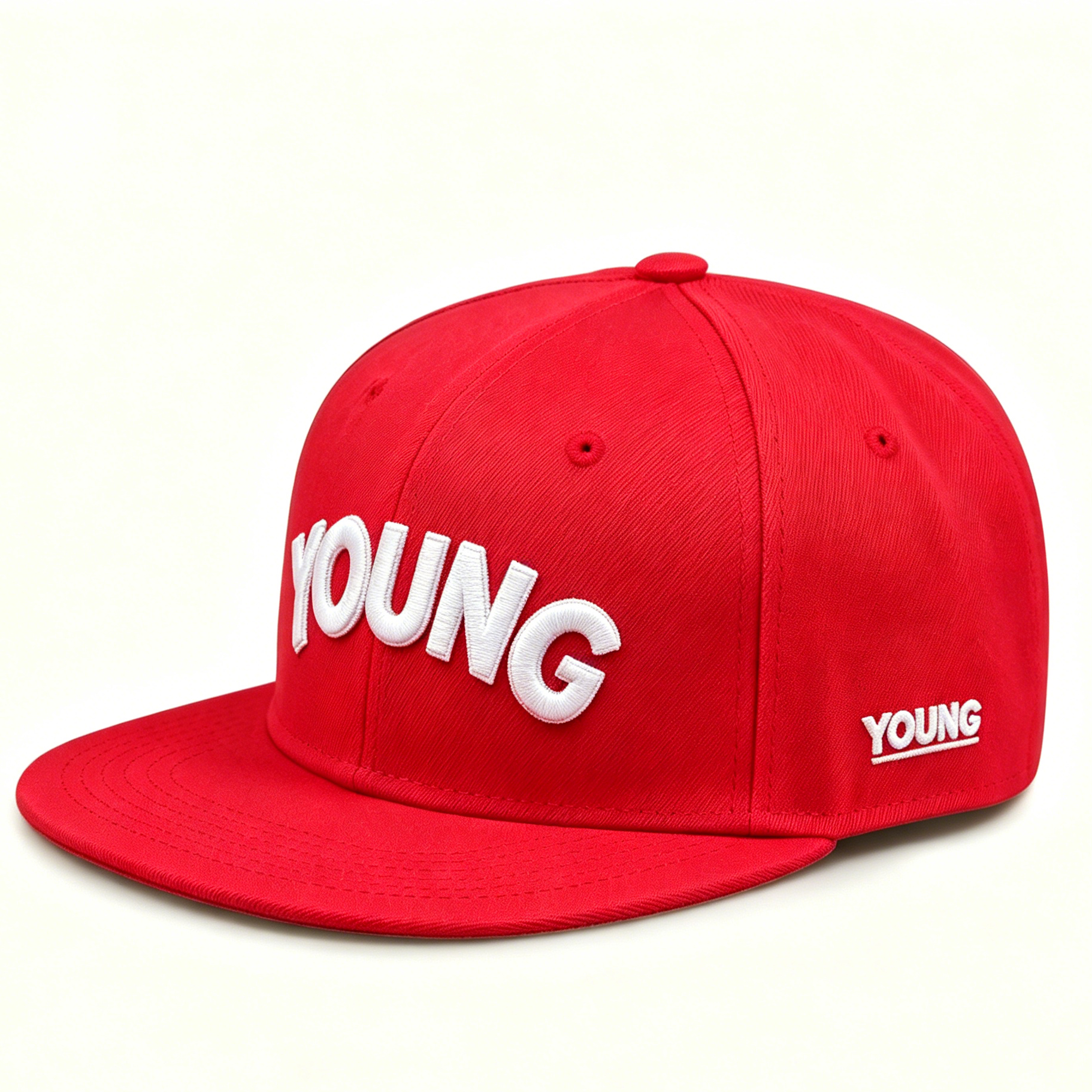 Red Snapback Cap